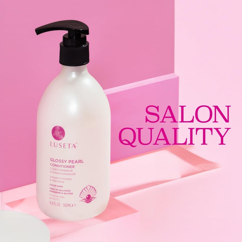 L LUSETA Luseta Glossy Pearl Conditioner for Smoothing and Nourishing Frizzy, Deep Moisturizing Conditioner with Pearl Extract, Awakening shine for Dull hair 16.9 fl.oz. - Image 2