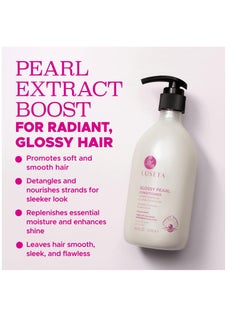 Luseta Luseta Glossy Pearl Conditioner for Smoothing and Nourishing Frizzy, Deep Moisturizing Conditioner with Pearl Extract, Awakening shine for Dull hair 16.9 fl.oz.  - Image 3