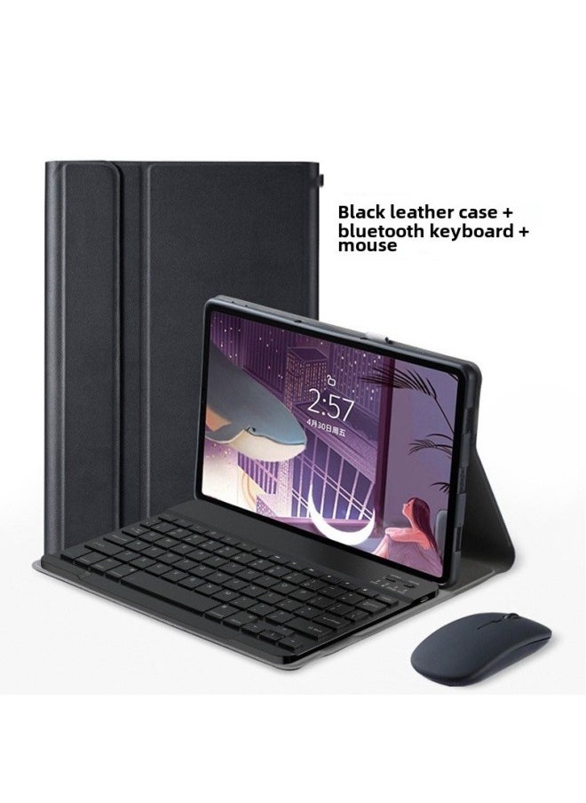 Generic For IPad10 Generation Protective Case Magnetic Suction With Pen Slot Pro11 Bluetooth Keyboard Mouse 9 Generation Tablet Protective Case-Color:Mysterious Black-leather Case + Keyboard + Mouse-Applicable Model:iPad Pro12.9 Inch 2022/21/20/18 Universal  - Image 1