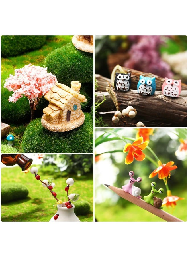 Skylety 64 Pieces Miniature Garden Accessories Mini Animals Miniature Ornament Kit Animal Figurines Animals Miniature Micro Landscape Accessories for Dollhouse Decoration Plant House Decor - Image 4