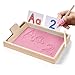 MORITECK Montessori Sand Tray for KidsWriting Play Sand Tray with Lid for Classroom Practice Writing Letters and Numbers Pink Large - Image 2