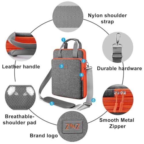 ZINZ Slim & Expandable Case 12.9 13 inch Travel Laptop Shoulder Bag for MacBook Air 13" M3/M2/M1, MacBook Pro 13" M2/M1, iPad Pro 12.9"/13"/11", iPad Air 13",L01G05 - Image 5