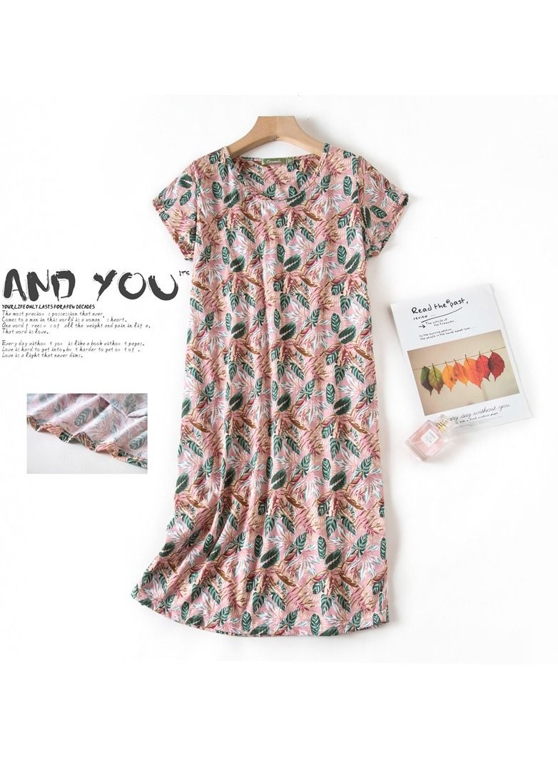 Cute Cartoon Cotton Homewear Knitted Sweet Large Short Sleeve Round Neck Pajamas - Image 2