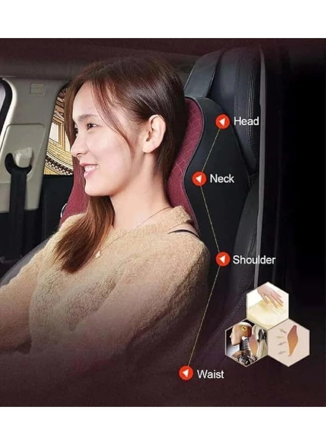 Car Seat Neck Pillow Headrest Cushion with Memory Foam for Neck Pain Relief, Washable Cover - Image 5