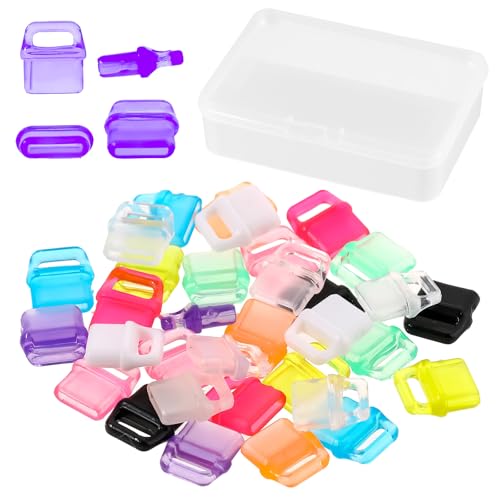 Ptwola 30 PCS Colorful TypeC Anti Dust Plugs Covers USB C Charging Port Protector Cap Plastic Dust Stopper Type C Plugs Cleaning Cap with Box Compatible with Most Smartphones Notes Tablets Devices - Image 1