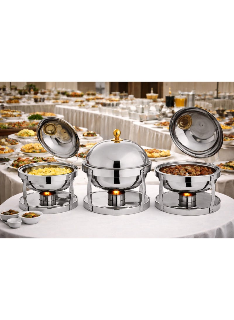 Maxima Buffet Food Warmer – Stainless Steel Chafing Dish with Lid - Image 1