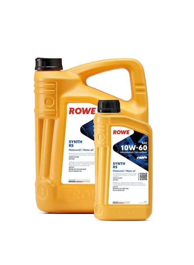 ROWE HIGHTEC FULLY SYNTHETIC RS SAE 10W-60 -1 Ltr : High-performance engine oil (Germany)  - Image 2