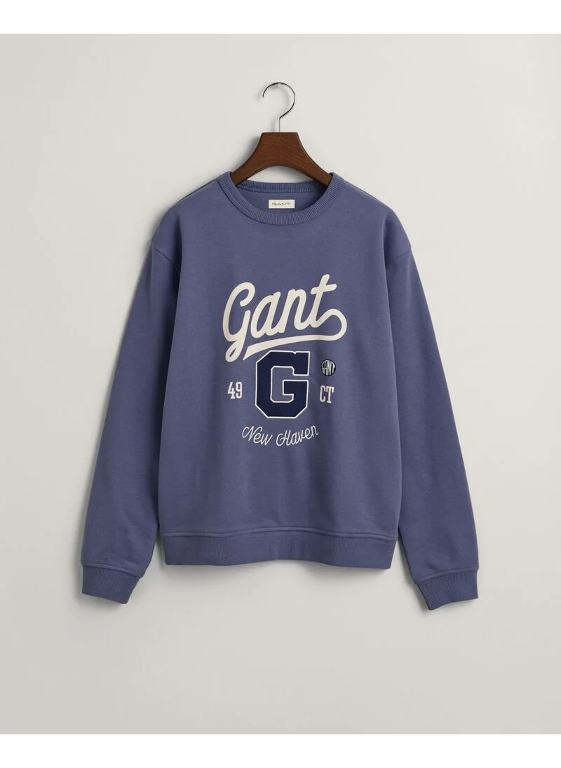 غانت Gant Teens Graphic Crew Neck Sweatshirt