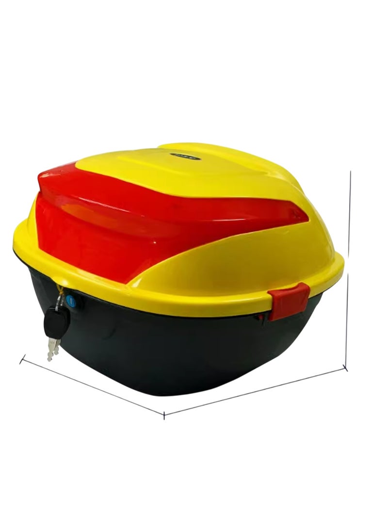 Motorcycle Rear Trunk Box, Large Waterproof Storage Bag with 2 Keys - Image 1