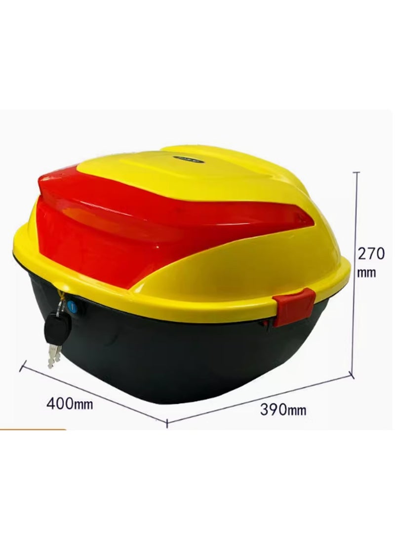 Motorcycle Rear Trunk Box, Large Waterproof Storage Bag with 2 Keys - Image 2