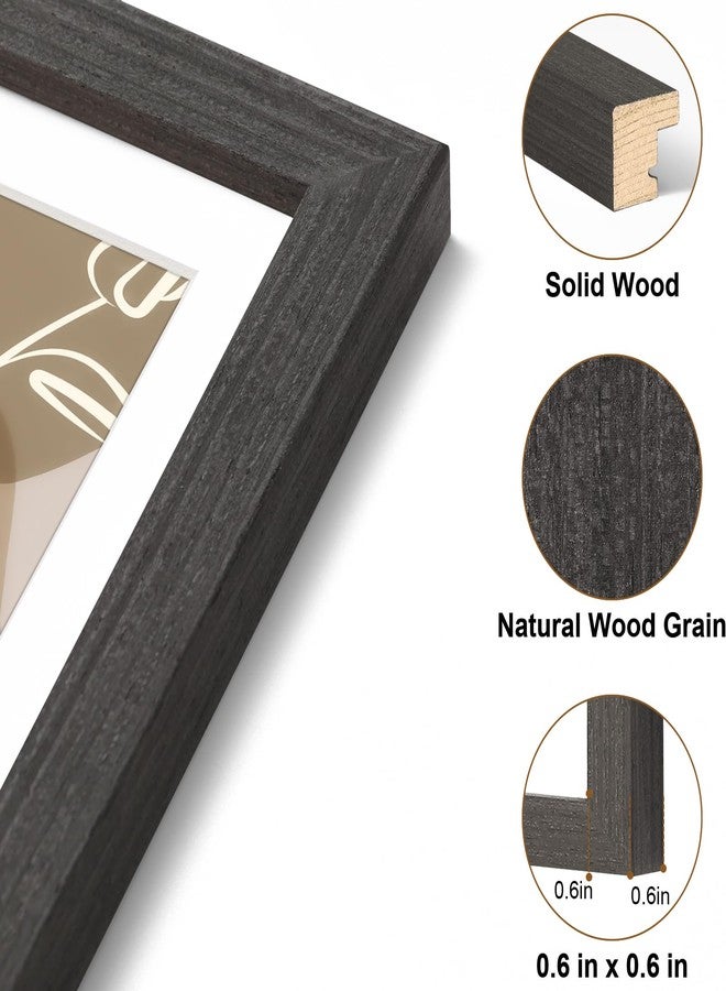 Vittanly 11x14 Picture Frame, Solid Wood Frame with Plexiglass, Includes 8x10 Mat, Wall Hanging or Tabletop for Photos, Home Decor, Black, 1 Pack - Image 5