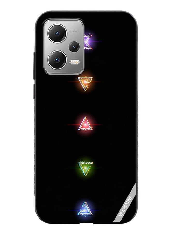 VR CREATIVE Protective Case Cover For Xiaomi Redmi Note 12 Neon Loghts Diamond Shapes Design Multicolour - Image 1