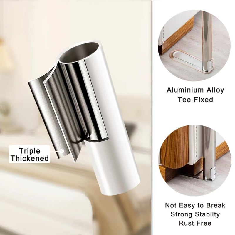 Mosqutent Stainless Steel Canopy Bed Frame for Queen Size - Bed Post Poles, Thicken Brackets, Mosquito Curtains - Image 3
