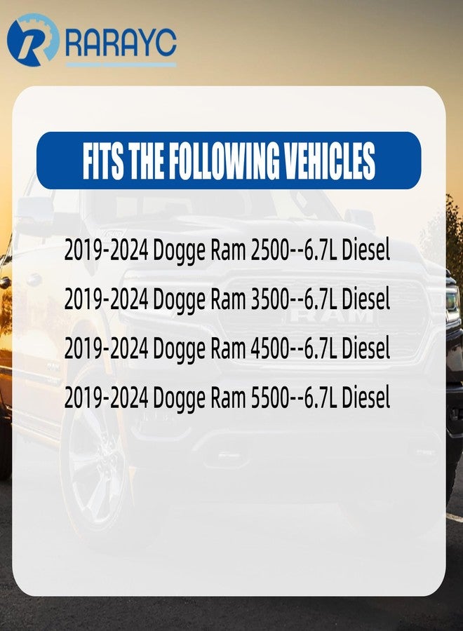 RARAYC طقم فلتر وقود RARAYC سعة 6.7 لتر من Cummins لمحركات Ram Turbo Diesel موديلات 2019-2024 (68157291AA، 68436631AA) وفلتر زيت (5083285AA) وفلتر هواء (43034051AB) وفلتر هواء المقصورة (68406048AA). - Image 2