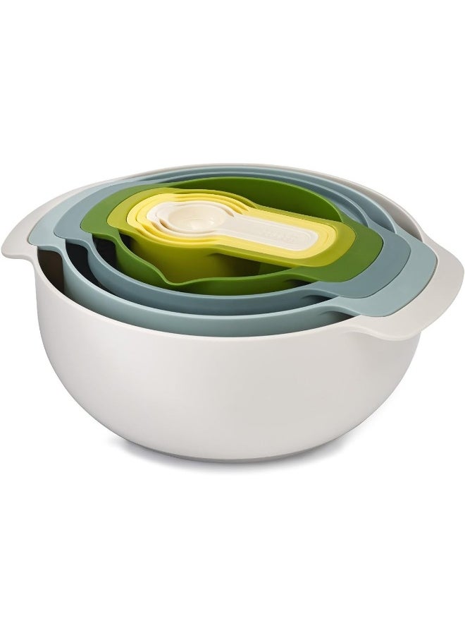 Joseph Joseph JJ 400762 Blauw Nest Schalen en Maatlepels Set van 9 Stuks 
