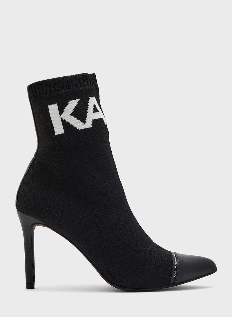 Karl Lagerfeld Pandara Mid Heel Ankle Boots