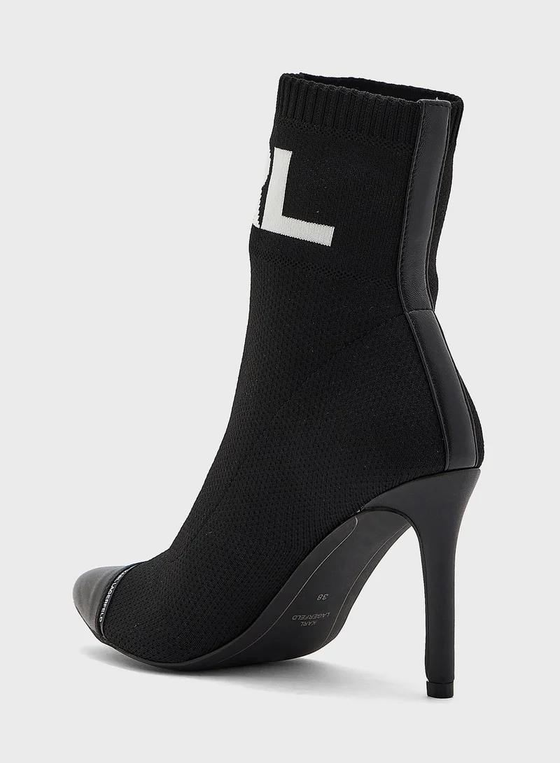 Karl Lagerfeld Pandara Mid Heel Ankle Boots