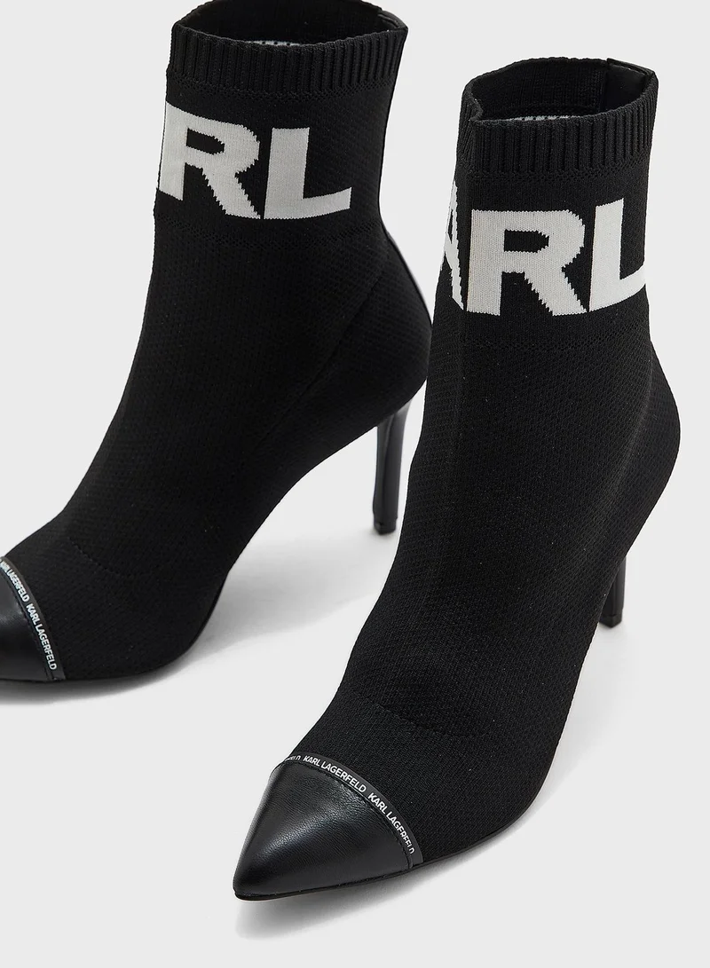 Karl Lagerfeld Pandara Mid Heel Ankle Boots