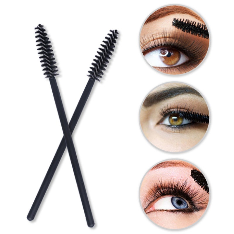 Eyelash Brush 50PCS Black Soft Bristle Disposable Lash Tool - Portable Easy To Use Makeup Brush for Lash Extension Maintenance, Brow And Mascara Application - Image 2