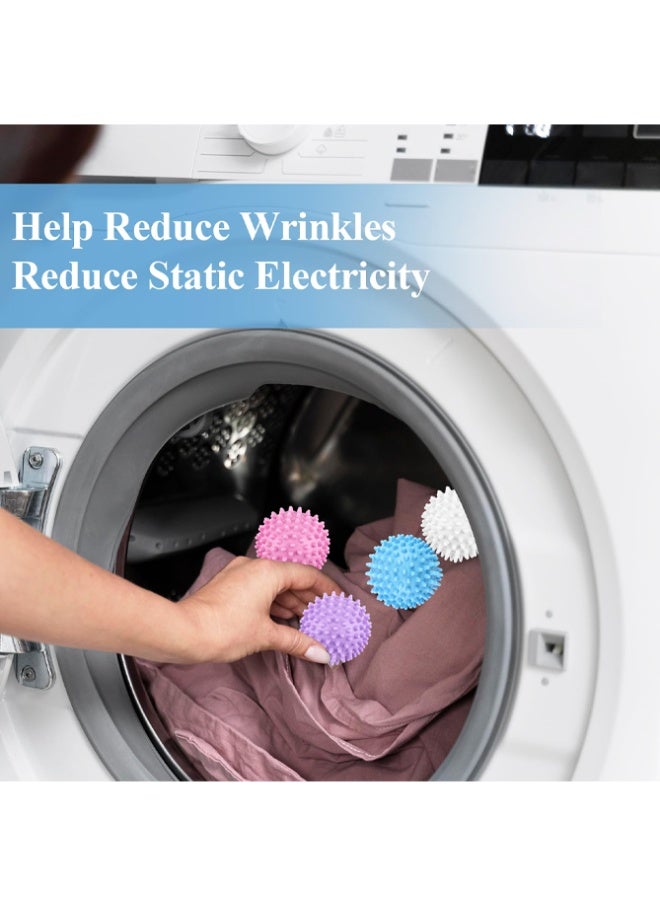 6 Pack Laundry Balls for Dryer, Dryer Balls Laundry Reusable, Dryer Ball Plastic Pellet Packs for Fabric Soften, Reduce Wrinkle and Less Static Cling - Image 5