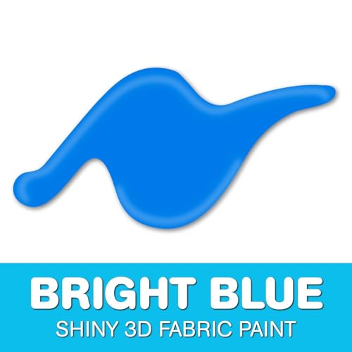 Scribbles 54126 3D Fabric Paint Shiny-Bright Blue - Image 2