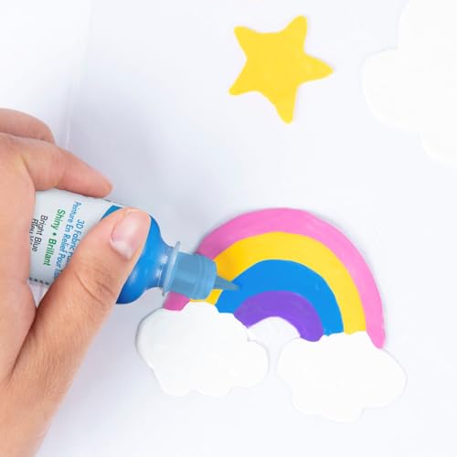 Scribbles 54126 3D Fabric Paint Shiny-Bright Blue - Image 4