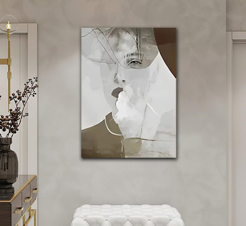 Marktna Canvas wall art featuring an Arab girl design with a hollow frame, measuring (50×70), one piece - Image 1