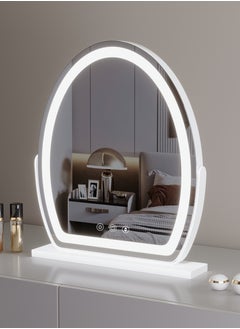 ETG Vanity Mirror with Lights, Large Makeup Mirror with Lights, LED Lighted Makeup Mirror, Touch Screen with 3-Color Lighting, Dimmable for Vanity Desk Tabletop, Bedroom  - Image 1