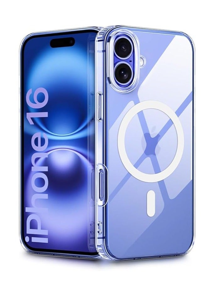 SYOSI Compatible with iPhone 16 Clear Phone Case, Ultra-Thin Anti-Fall Anti-Scratch Anti-Yellow Silicone Protective Cover, for Magsafe Charger, Transparent  6.3 inch Clear  - Image 1