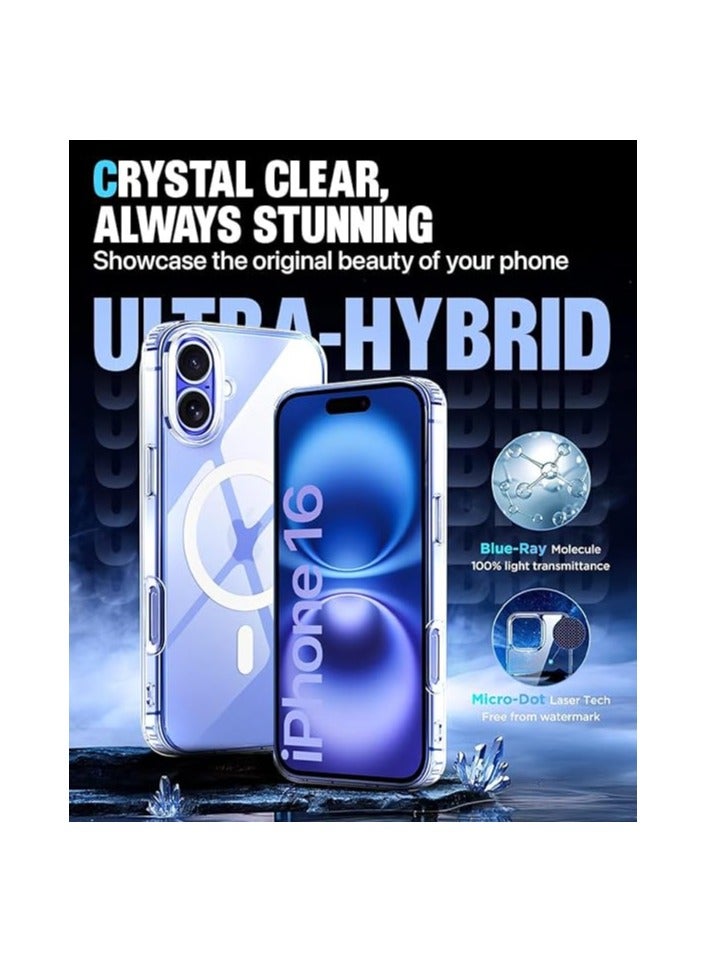 SYOSI Compatible with iPhone 16 Clear Phone Case, Ultra-Thin Anti-Fall Anti-Scratch Anti-Yellow Silicone Protective Cover, for Magsafe Charger, Transparent  6.3 inch Clear  - Image 3