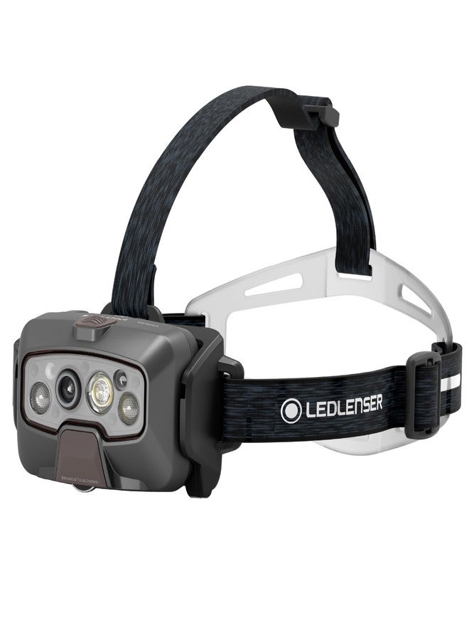 Ledlenser HF8R Core Headlamp - Black, Aluminum - Adaptive Light Beam Hands Free Work Headlamp - 1600 Lumen 210 M Beam Headlight - Bluetooth App Control IP68 Hard Hat Light - Image 1