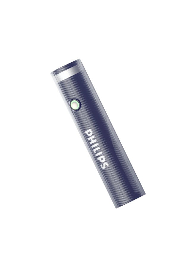 PHILIPS  Rechargeable LED Flashlight & Camping Light 400 Lumens | Dual Function Torch & Side Light | 150m Range | USB‑C Charging | 2000mAh Battery | 4 Modes SOS & Flashing | Portable Multi‑Use Light SFL1188/56 grey - Image 2