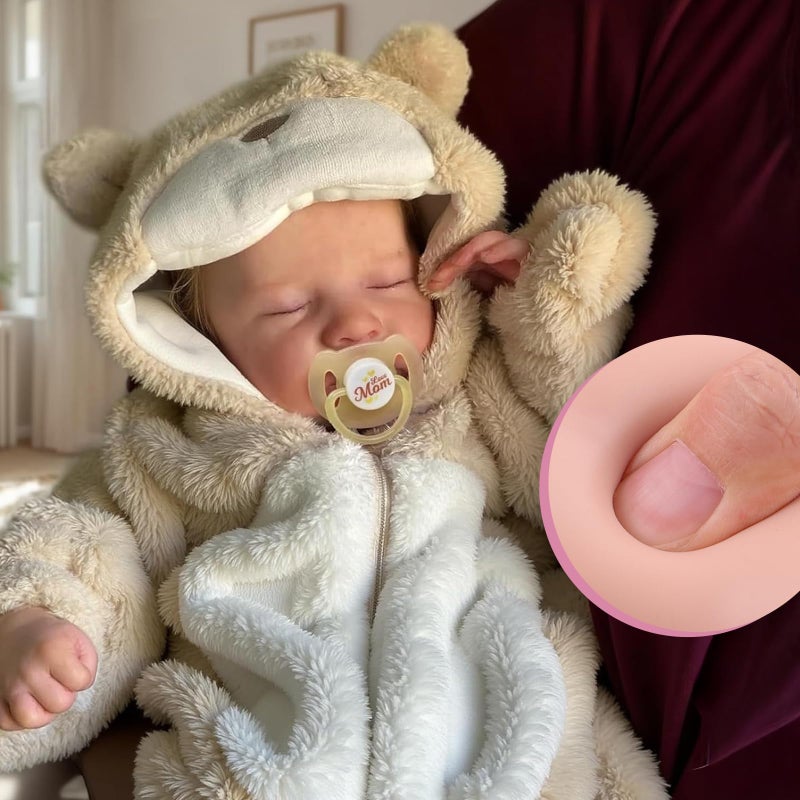 BABESIDE Lifelike Reborn Baby Dolls Boy  17Inch Baby Soft Body RealisticNewborn Baby Doll Silicone Full Body Vinyl Real Life Baby Dolls with Toy Accessories for Kids Age 3 - Image 2