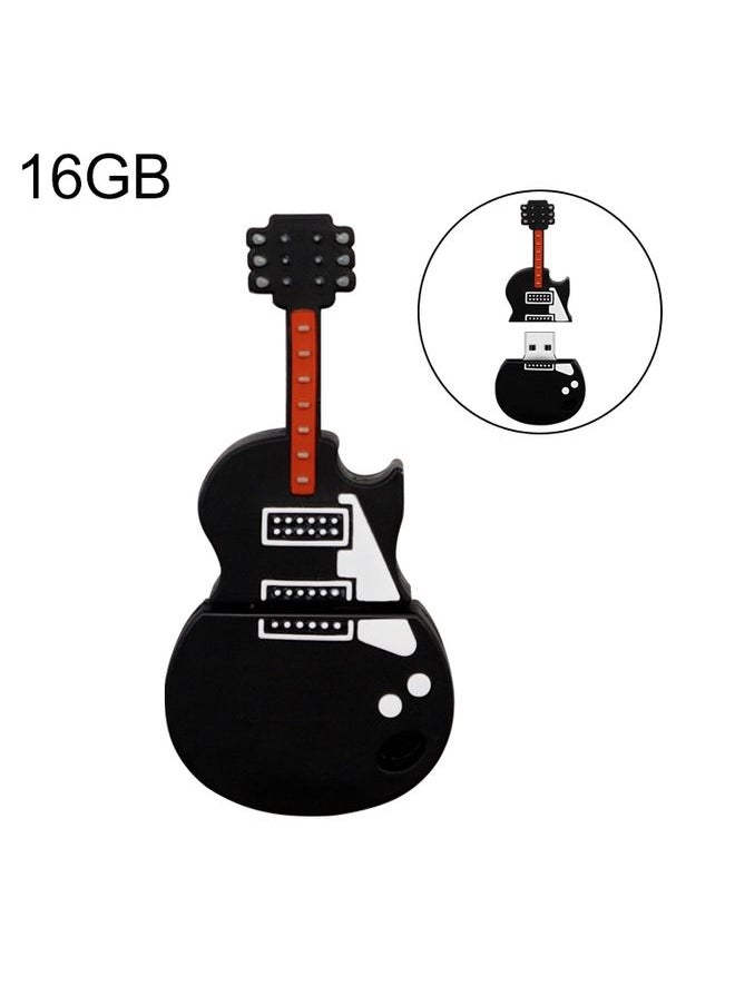 BURAQ 16GB Guitar Shape USB Flash Disk(Black)  - Image 1