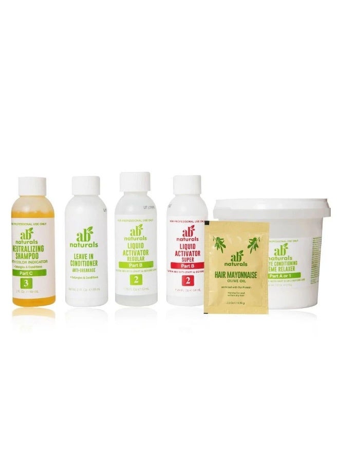 AB Naturals Olive Oil Hair Straightening Kit for Normal Hair - Image 1