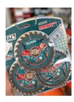 TOTAL TOTAL TCT Circular Saw Blade Set 140mm (5-1/2”) – 3-Piece Wood Cutting Blade Pack with 24T, 30T, 40T – Ideal for Precision Woodworking & DIY Projects – Fits 20mm/16mm Arbor Saws  - Image 2
