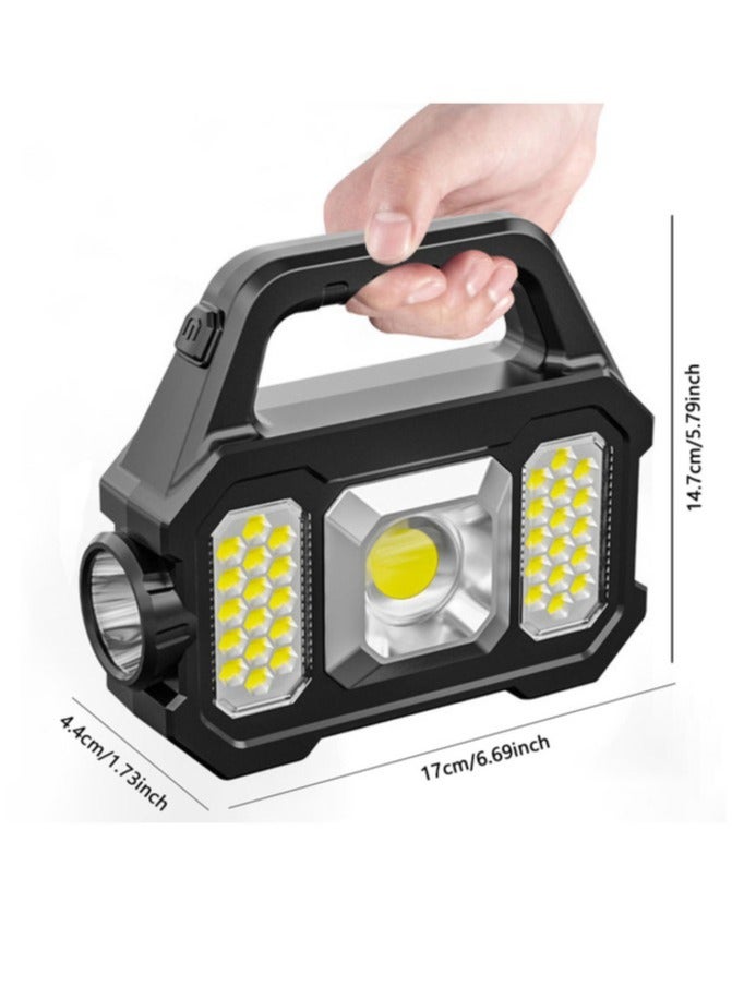 Super Bright Solar LED Camping Lantern Waterproof Work Lights 6 Gear LED USB Rechargeable Searchlight 800LM - Image 1