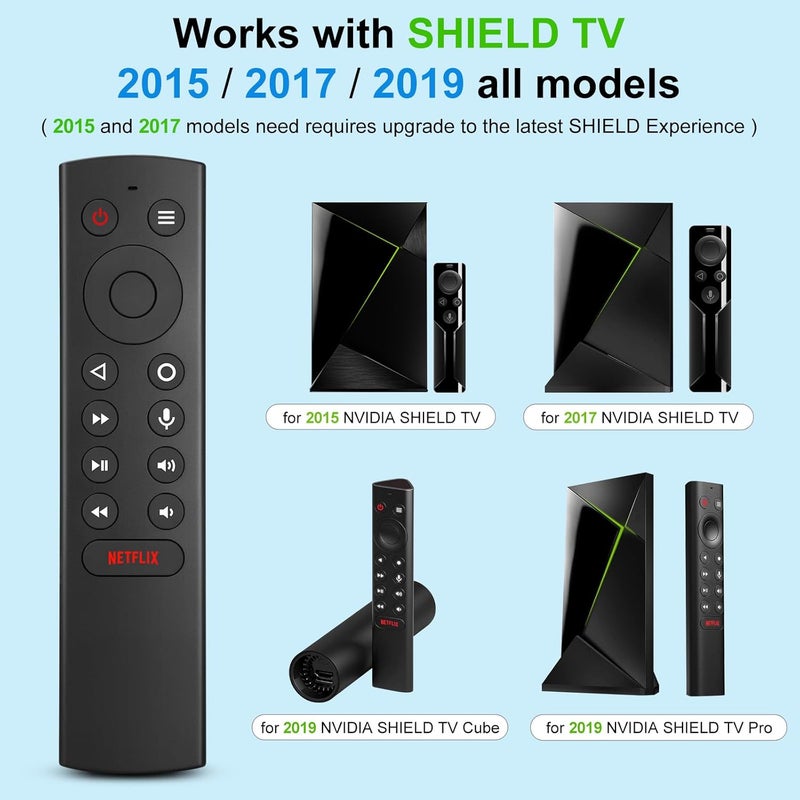 جهاز تحكم صوتي بديل لجهاز NVIDIA Shield P3700، مناسب لجميع طرازات أجهزة تلفزيون NVIDIA Shield TV Pro وأجهزة البث الإعلامي (NVIDIA Shield TV Pro) من سنوات 2015 إلى 2019. - Image 1
