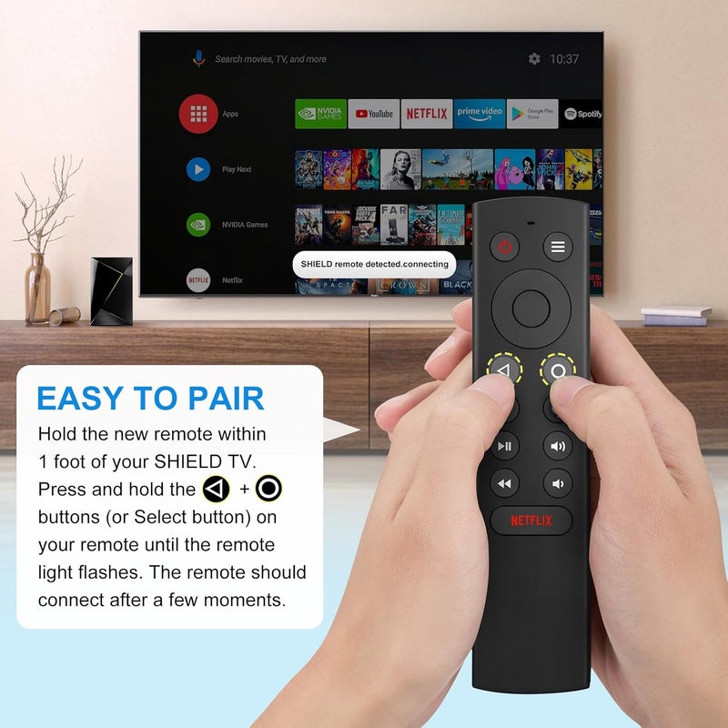 جهاز تحكم صوتي بديل لجهاز NVIDIA Shield P3700، مناسب لجميع طرازات أجهزة تلفزيون NVIDIA Shield TV Pro وأجهزة البث الإعلامي (NVIDIA Shield TV Pro) من سنوات 2015 إلى 2019. - Image 3