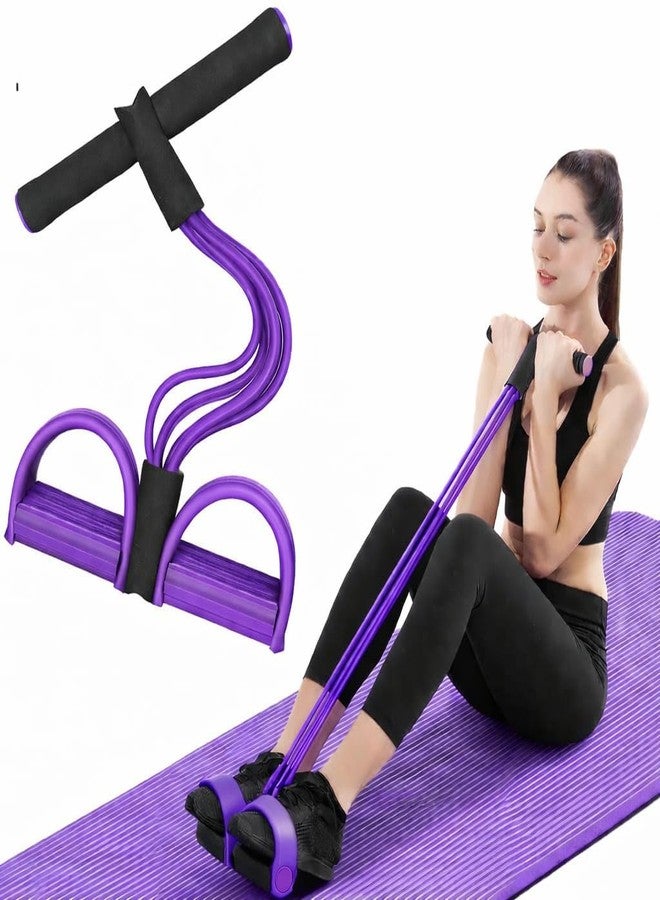 Poioo مجموعة أحزمة مقاومة Poioo Pull Reducer Yoga Pedal Puller - 4 أحزمة لتمارين البطن، أحزمة تدريب لبناء الجسم للرجال والنساء - Image 1