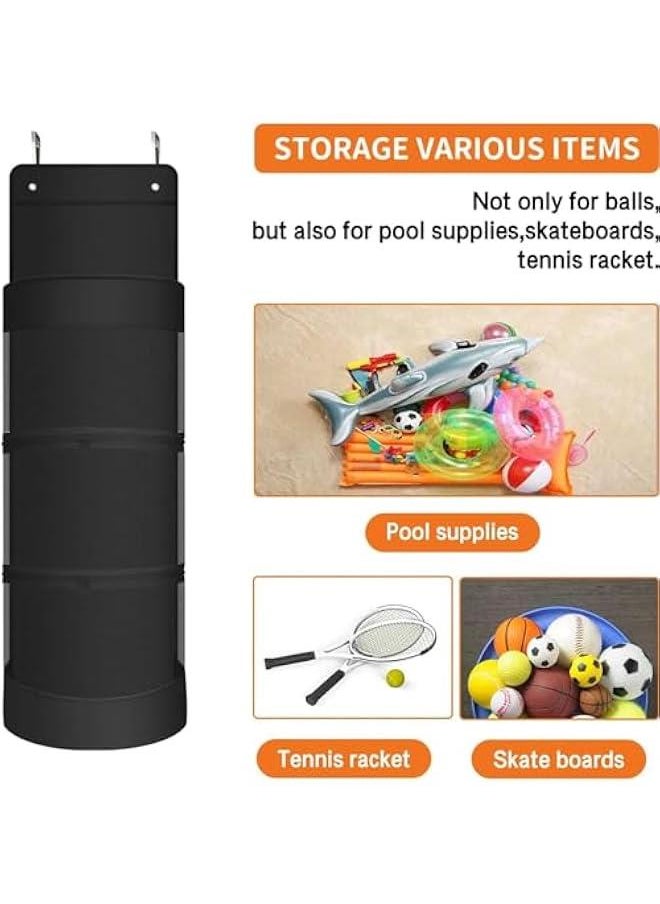 HOOKOR Hanging Organizer, Over The Door Hanging Sports Equipment and Ball Storage, Garage Sports Equipment Organizer for Hold Soccer, Basketball, Football, Volleyball and Swimming Gear  - Image 5