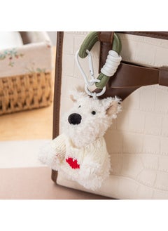 West Highland Plush Dog Pendant Doll Simulation Puppy Small Doll Plush Puppy Bag Bag Pendant Key-Specifications:West Highland Sitting Love White Sweater-Color:14CM