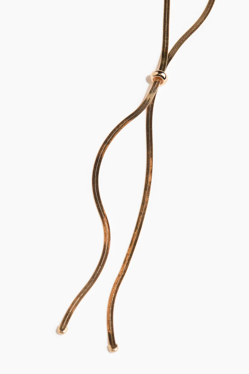 H&M Herringbone-chain lariat necklace