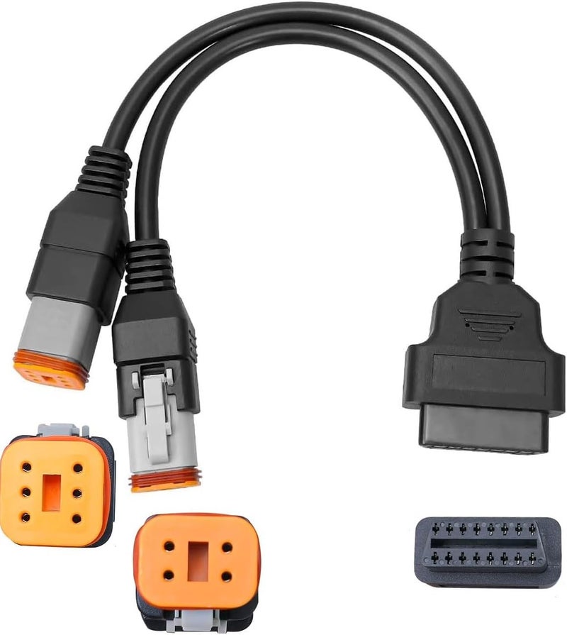 AUGREX 2 in 1 Motorcycle OBD2 Scanner Diagnostic Adapter Cable - Image 1