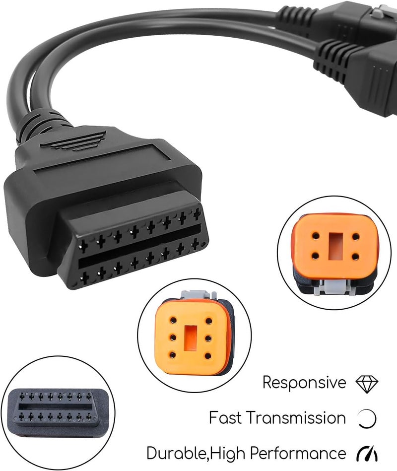 AUGREX 2 in 1 Motorcycle OBD2 Scanner Diagnostic Adapter Cable - Image 4