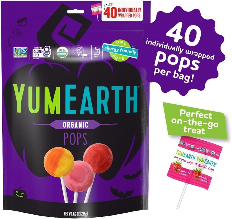 YumEarth Organic Halloween Lollipops - 40 Count - Image 2
