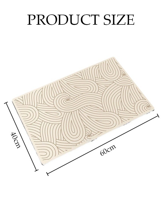 DUNISO Diatom Mud Bath Mat Bathroom Rug Mat Extra Soft and Absorbent Bath Rugs Non-Slip Quick Drying Floor Bath Tub Mat for Bathroom Floor Tub and Shower 40*60cm  - Image 2