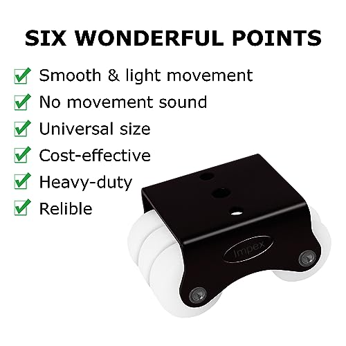 IMPEX Mini Sixer Trolley Wheel Caster | Pack of 8 | Heavy Duty 150Kg Load Capacity Fix 6 Castor Wheel for Shopping Trolley, Furniture Table & Other Equipment - Image 3