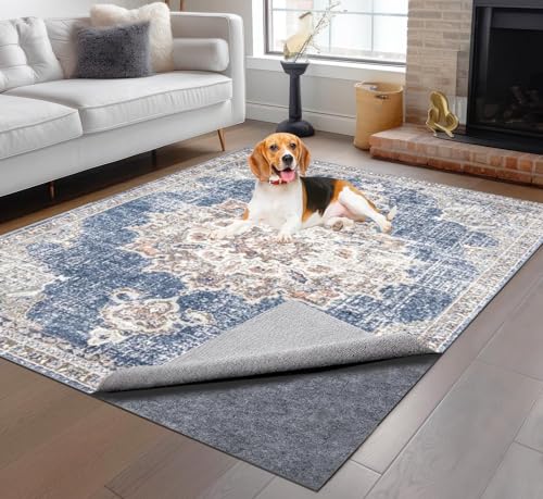 TUOTPE Non-Slip Rug Pads 6 x 9 ft, 100% Waterproof Extra Large Area Rugs Non Skid Rug Pad for All Floors and Finishes Durable Hardwood Floor Protective Felt Keeps Rugs in Place, Safe and Secure - Image 1