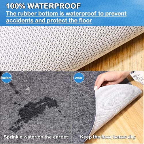 TUOTPE Non-Slip Rug Pads 6 x 9 ft, 100% Waterproof Extra Large Area Rugs Non Skid Rug Pad for All Floors and Finishes Durable Hardwood Floor Protective Felt Keeps Rugs in Place, Safe and Secure - Image 4